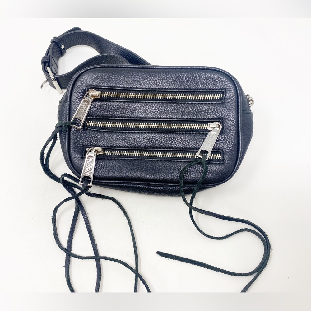 Rebecca Minkoff Black Leather Belt Fanny Bag